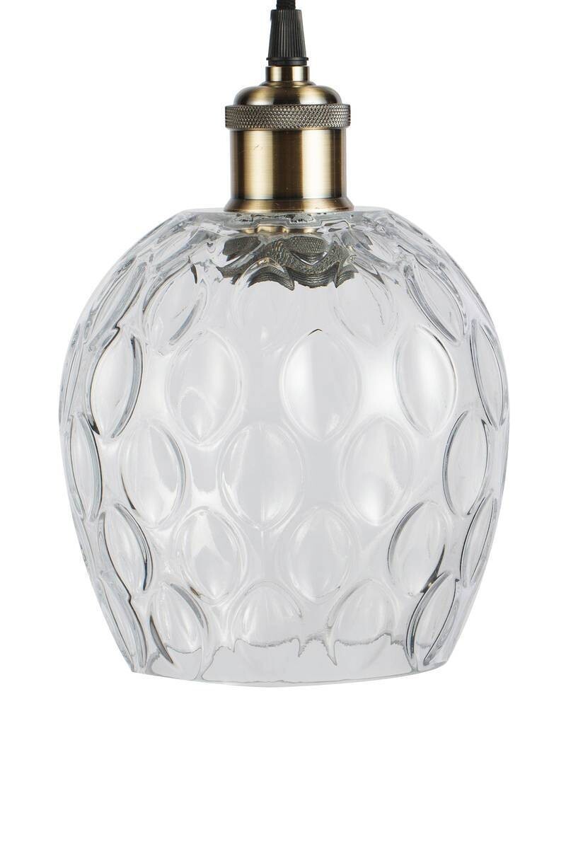 Kayoom Pendelleuchte Mono transparent Glas B/H/L: ca. 16x23x16 cm E27 1 Brennstellen