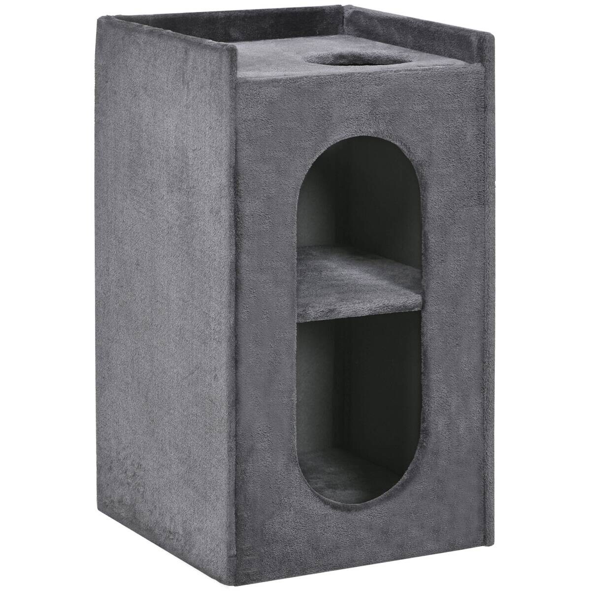 PawHut Tier-Zubehör grau Spanplatte B/H/L: ca. 45x45x81 cm