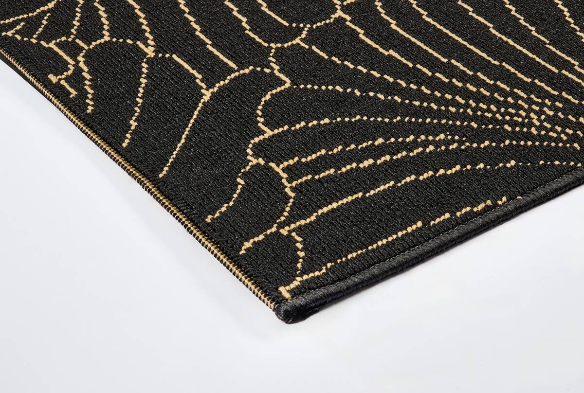 Webteppich Luxus schwarz B/L: ca. 160x230 cm