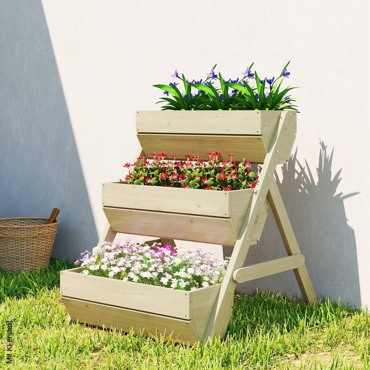 Outsunny Hochbeet grün B/H/T/L: ca. 65x76x65x75 cm