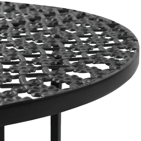 vidaXL Bistrotisch schwarz Metall B/H/L: ca. 70x40x40 cm