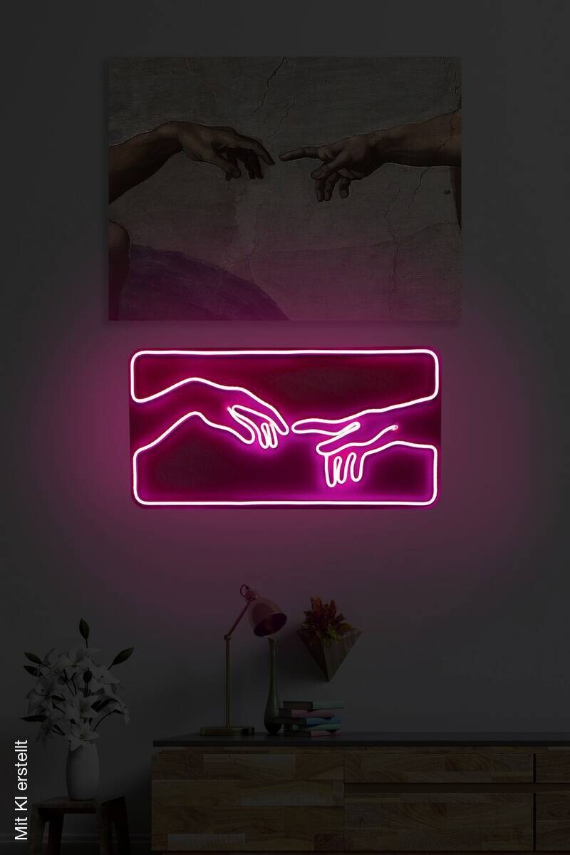 Opviq LED-Wandleuchte rosa PVC B/H/T/L: ca. 54x28x2x54 cm