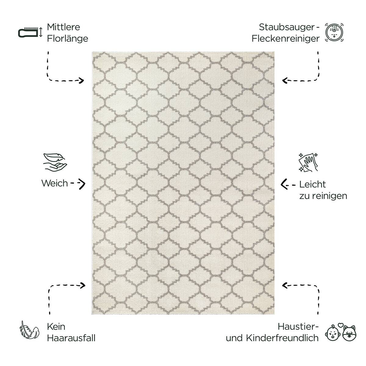 Sanat Teppich creme B/L: ca. 230x160 cm