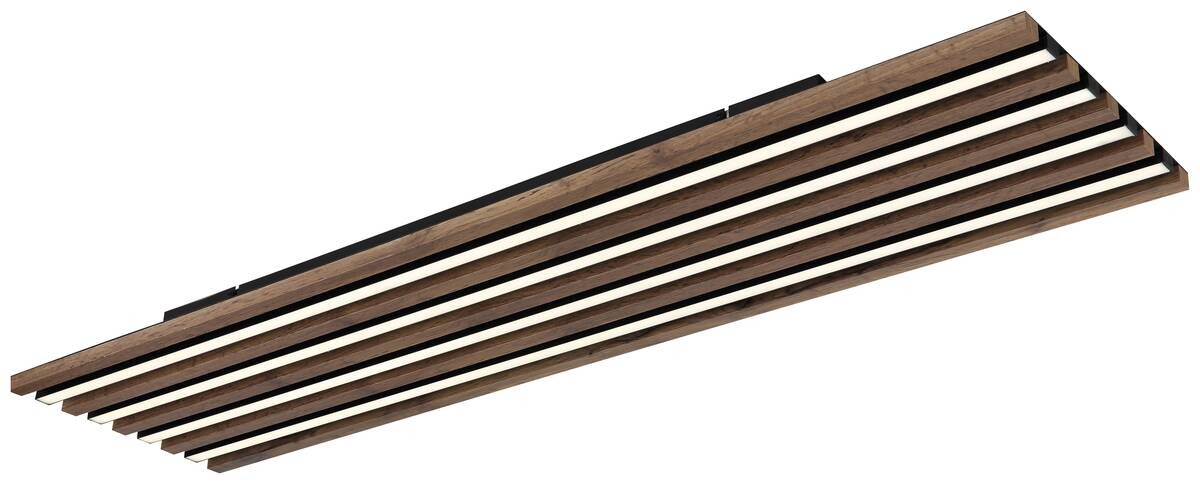 GLOBO LED-Deckenleuchte HAYDEN 67347D5CCT schwarz MDF Metall Kunststoff B/H/L: ca. 30x6x120 cm 1 Brennstellen