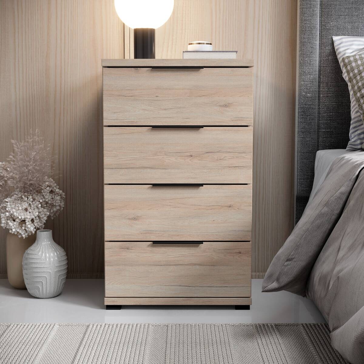 Nachtkonsole Salermo Eiche San-Remo Nachbildung B/H/T: ca. 46x79x42 cm