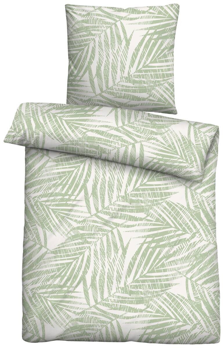 Baumwoll Bettwäsche Seersucker grün 60% Baumwolle, 40% Polyester B/L: ca. 135x200 cm