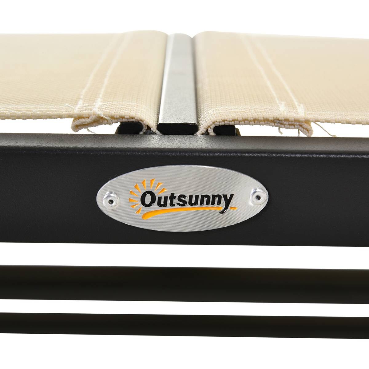 Outsunny Sitzbank schwarz Metall B/H/L: ca. 70x85x120 cm