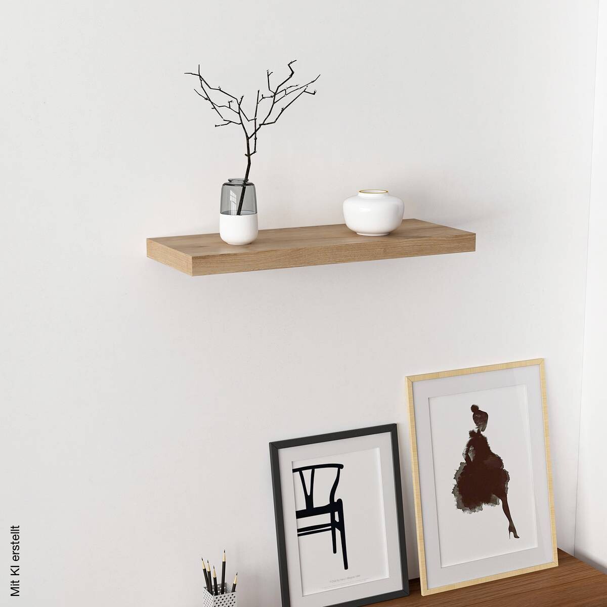 Wandboard Shelvy 60 Eiche Viking Nachbildung B/H/T: ca. 60x4x24 cm