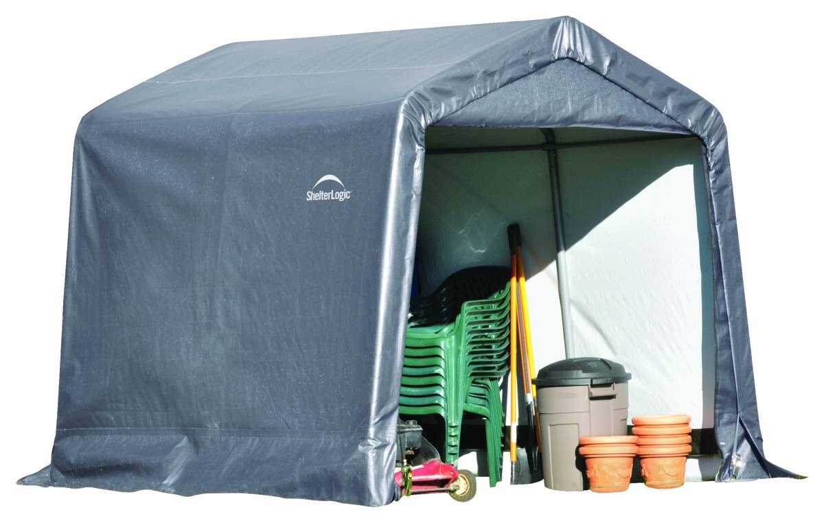 ShelterLogic Foliengerätehaus 5,76m² B/H/T: ca. 240x240x240 cm grün