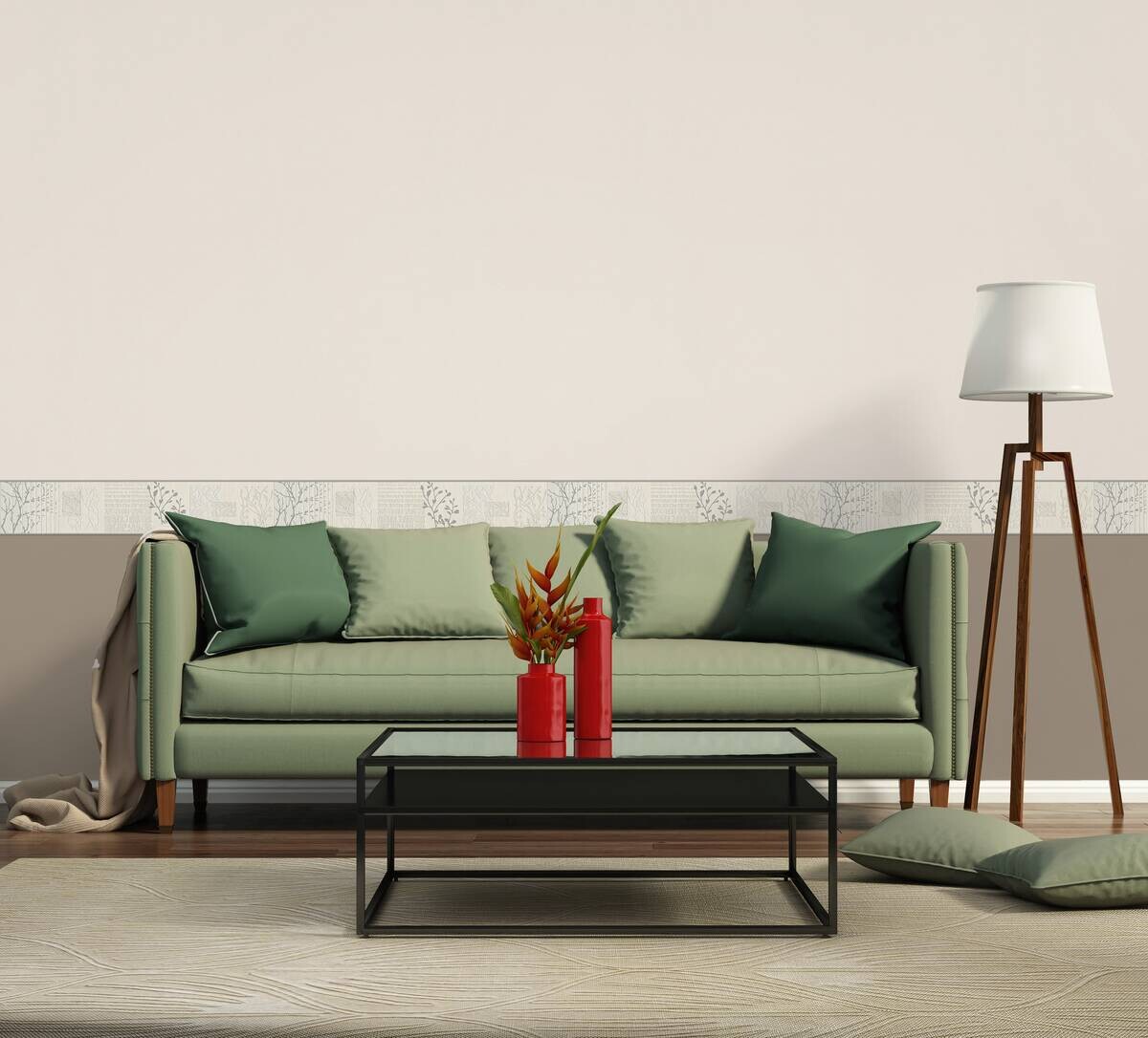 A.S.Creation Bordüre beige silber B/H/D: ca. 13x500x8 cm