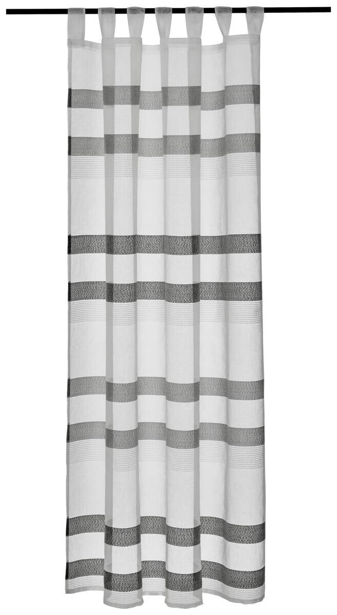 POCOline Kombivorhang Lotti weiß grau 100% Polyester B/L: ca. 140x175 cm