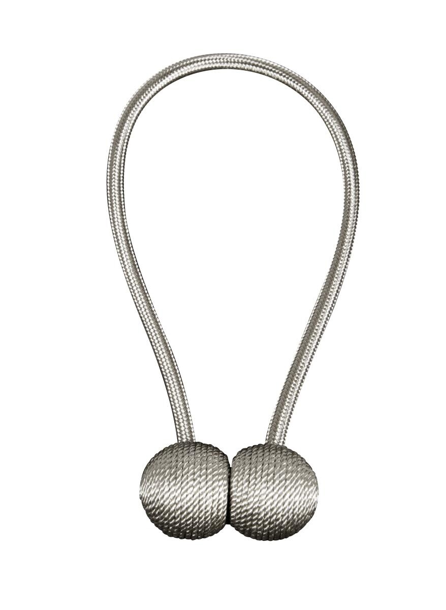 POCOline Raffhalter Cordoptik silber 100% Polyester L: ca. 40 cm