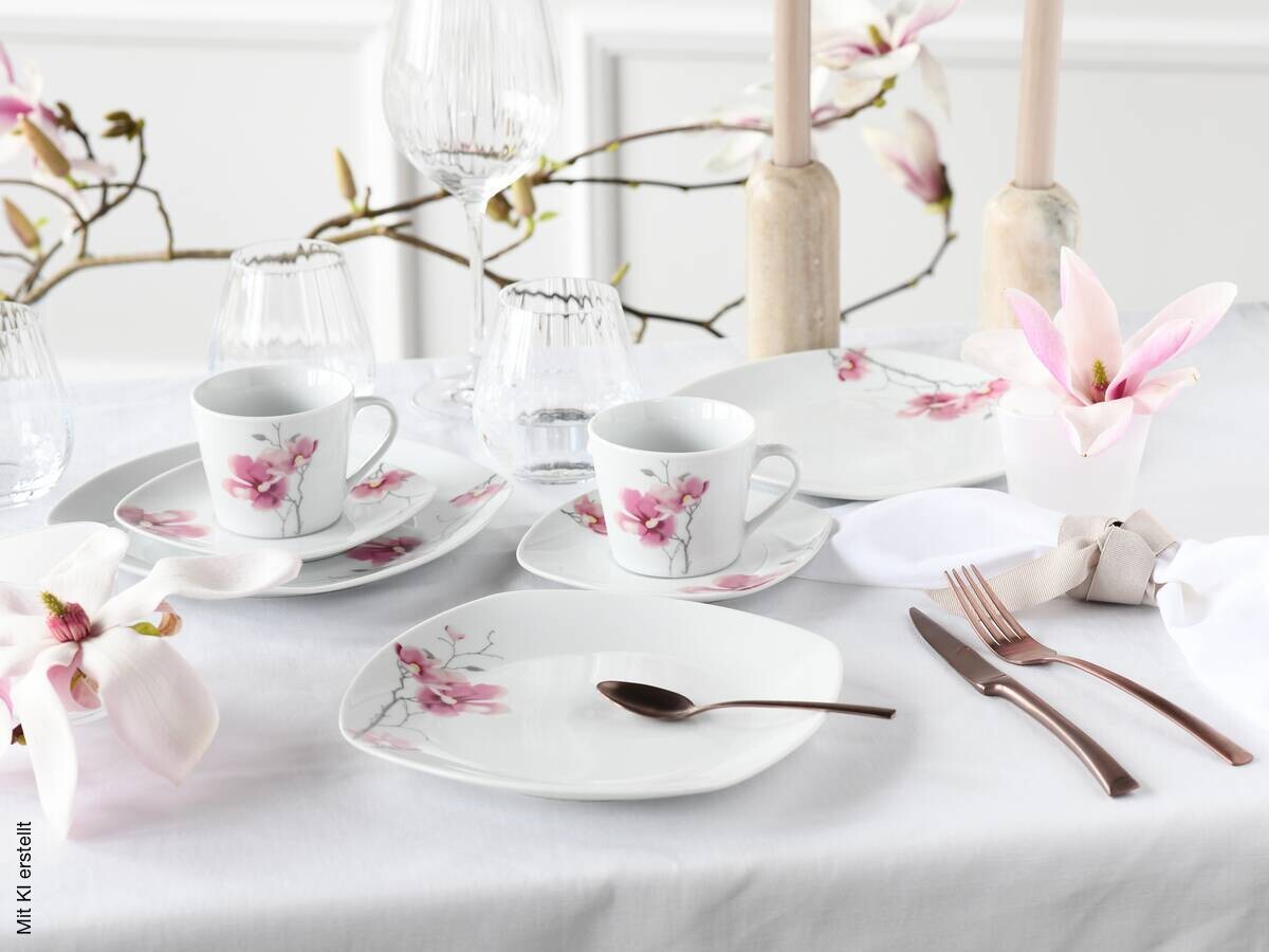 CreaTable Kaffeeservice Amelie multicolor Porzellan 18 tlg.