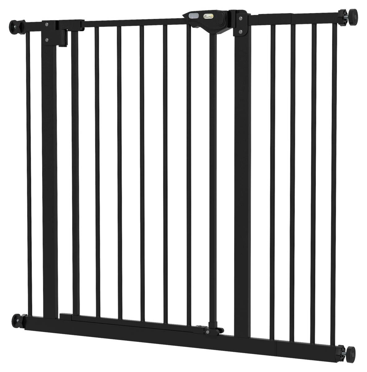 PawHut Türschutzgitter schwarz Metall B/H/L: ca. 2x77x94 cm