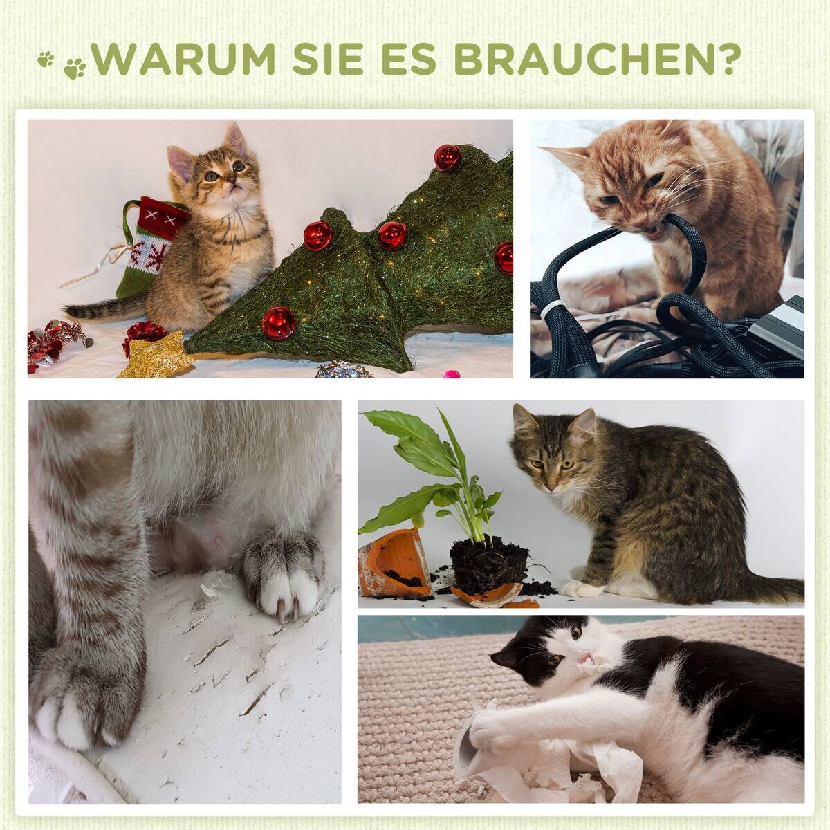 PawHut Kratzbaum grün Spanplatte B/H/L: ca. 39x43x52 cm