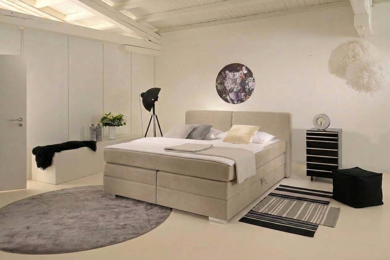 Boxspringbett Happy creme Liegefläche B/L: ca. 180x200 cm