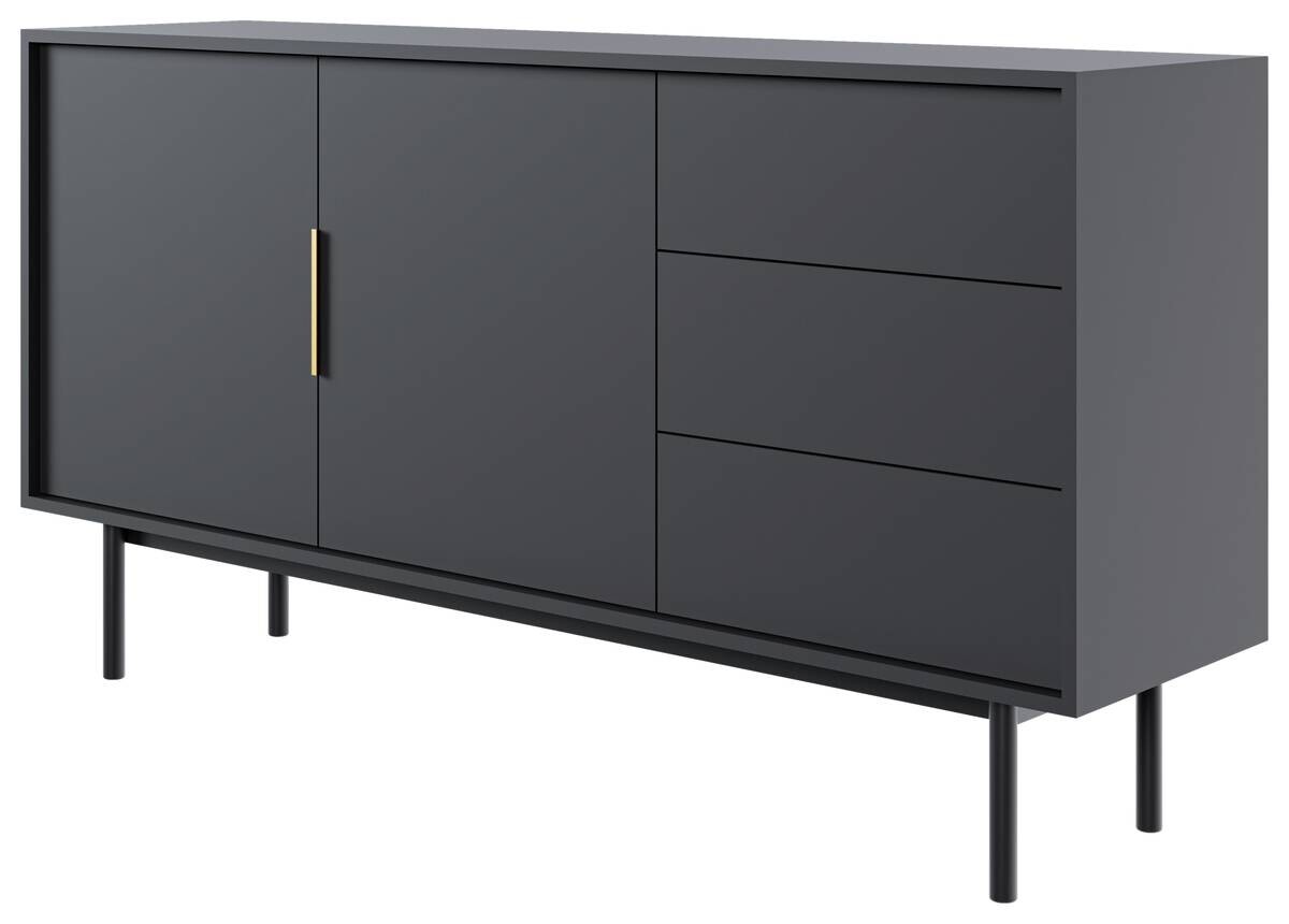 Kommode VIVA schwarz B/H/T: ca. 154x82x39 cm