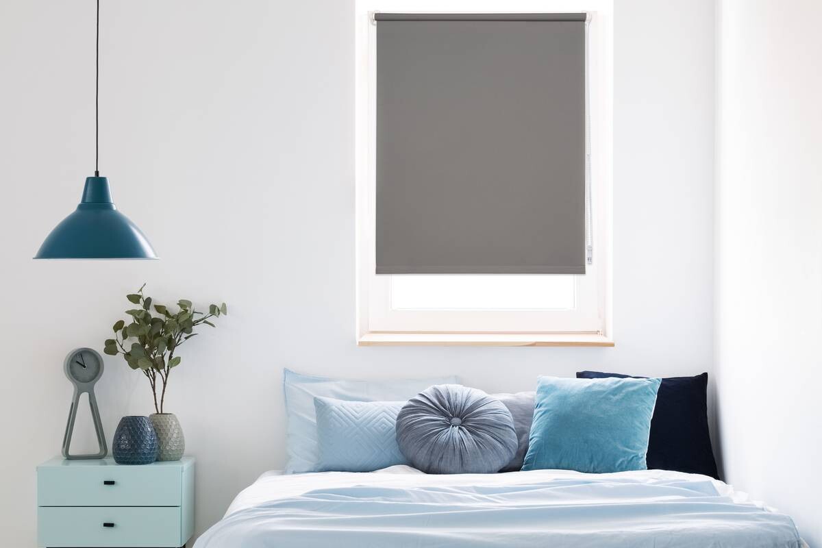 Tageslichtrollo zum klemmen grau B/L: ca. 90x210 cm