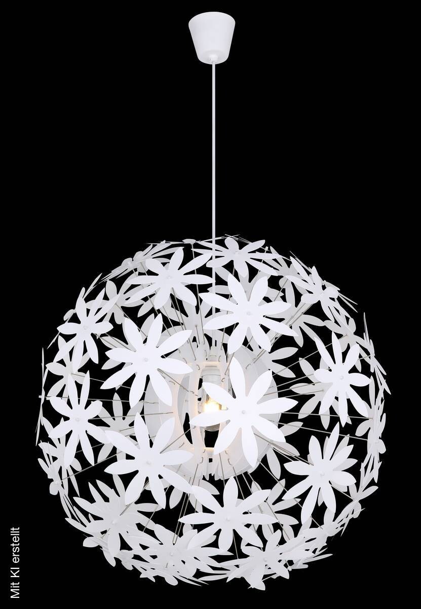 GLOBO Pendelleuchte 15024 weiß Kunststoff H/D: ca. 150x60 cm E27 1 Brennstellen
