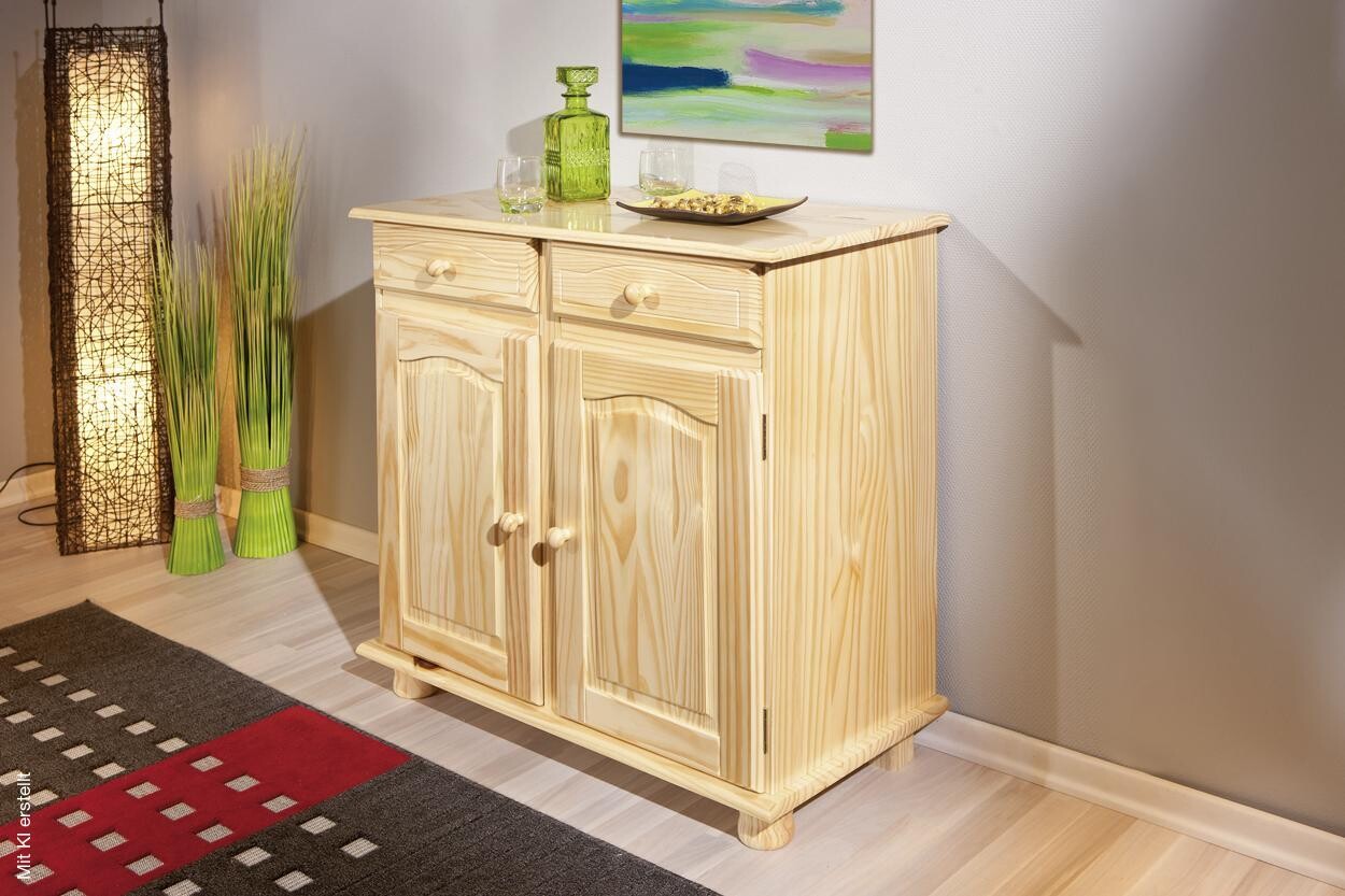 Kommode Pamina natur lackiert B/H/T: ca. 88x87x43 cm