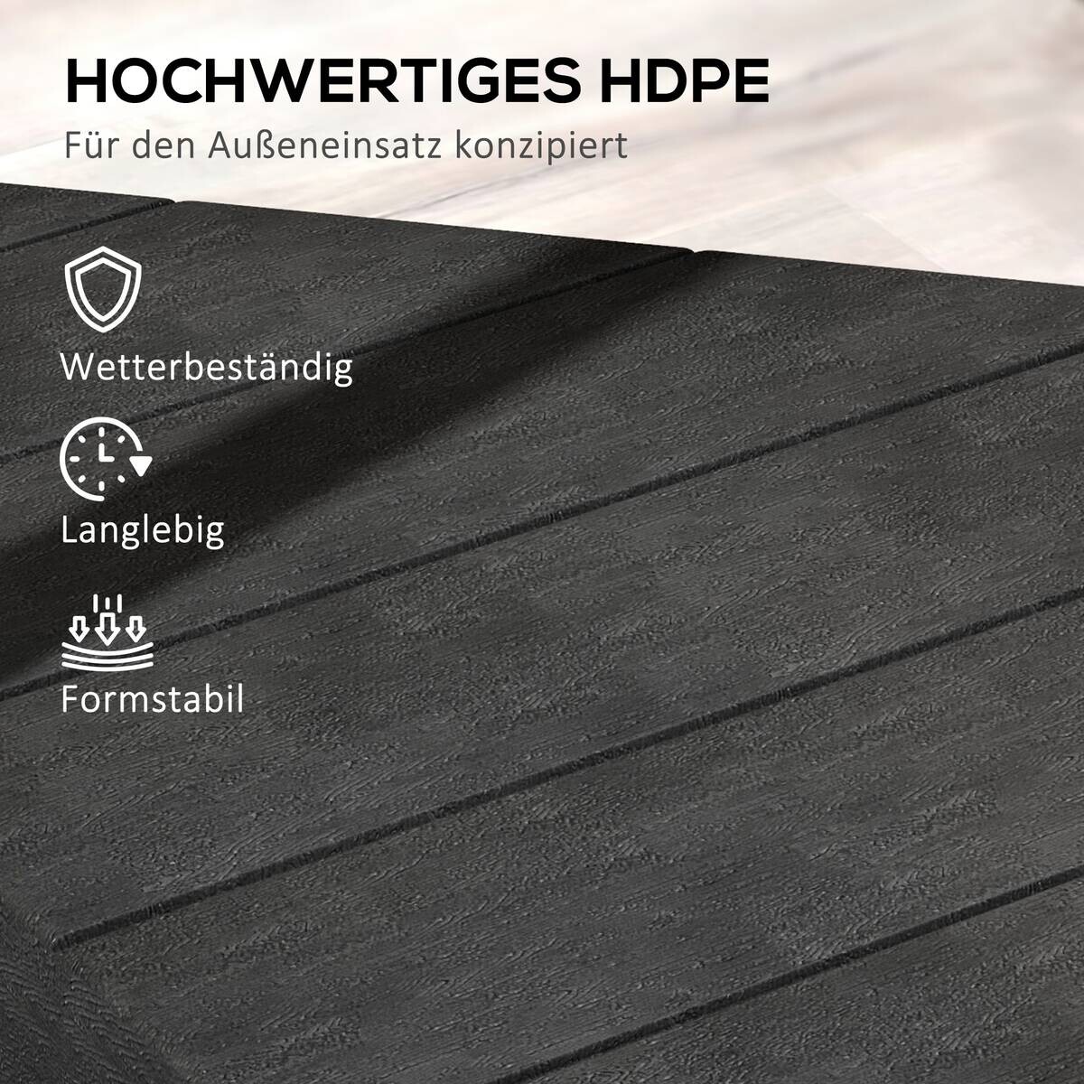 Outsunny Schirmgewichte schwarz Kunststoff B/H/L: ca. 80x13x80 cm