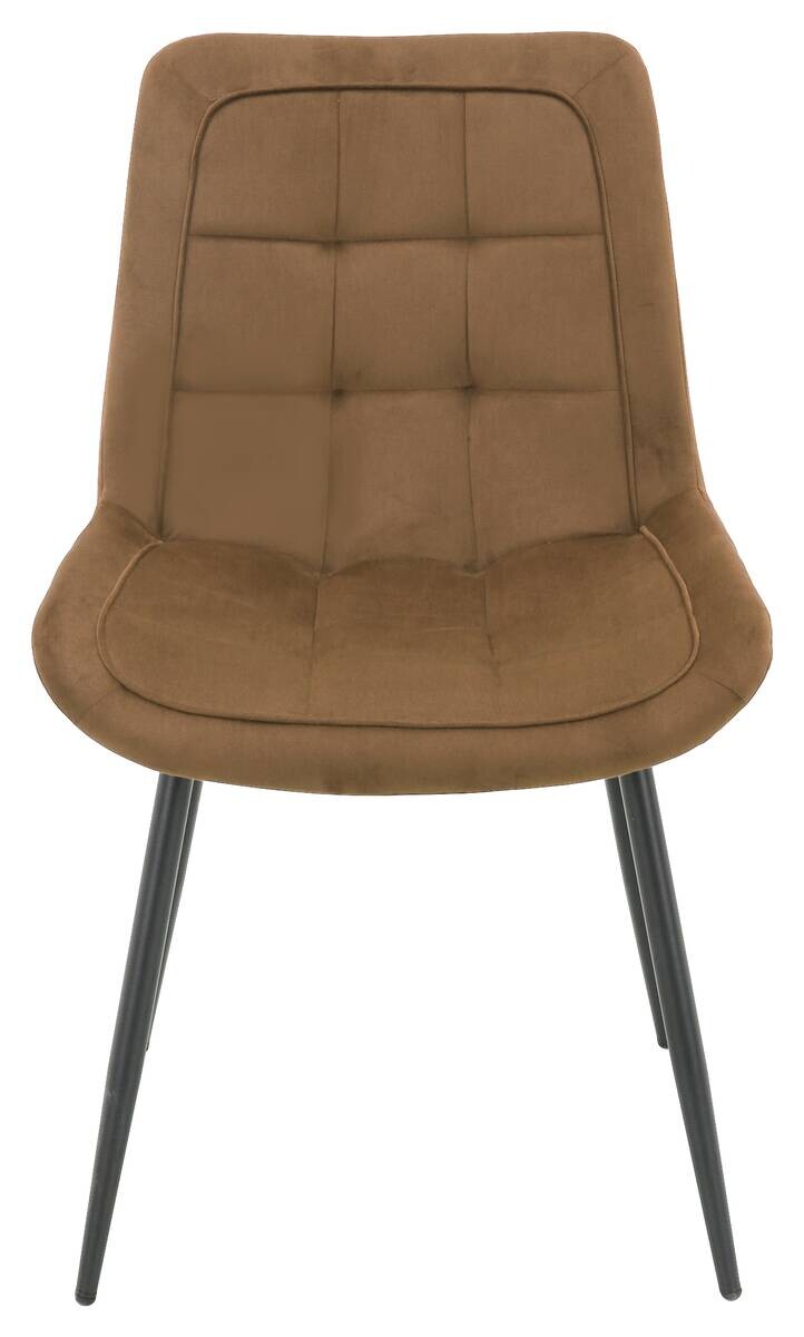 Stuhl KIRA braun Samtoptik B/H/T: ca. 59,5x82,5x49 cm
