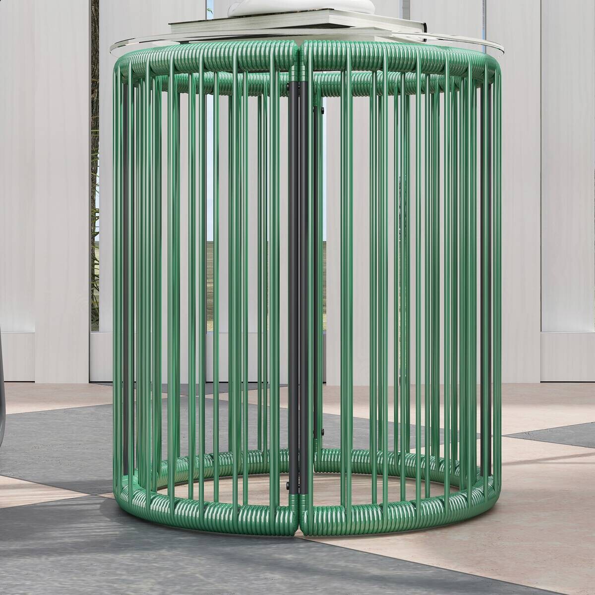 Outsunny Balkonmöbel-Set grün Polyethylen B/H/L: ca. 72x77x73 cm