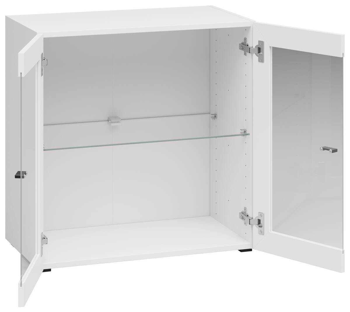 Vitrine System 64 weiß matt B/H/T: ca. 64x64x35 cm