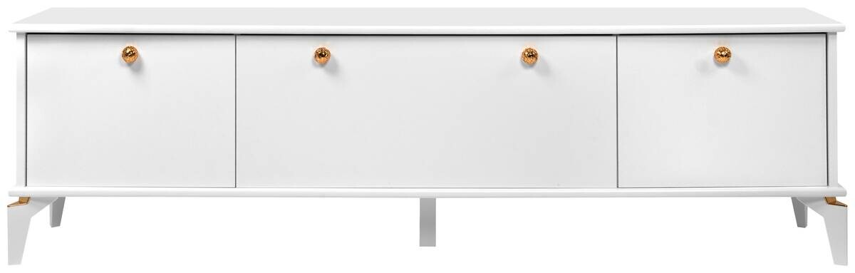 TV-Lowboard Izmir weiß Kupfer B/H/T: ca. 180x52x36 cm