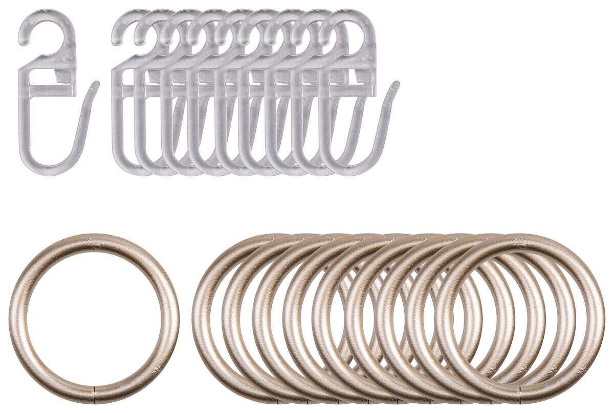 Ringe champagner Metall D: ca. 2,85 cm 1 Läufe