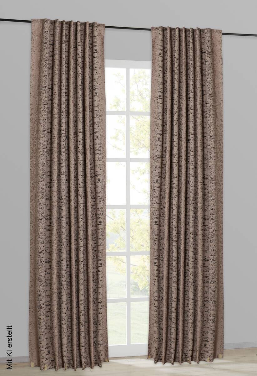 Kombivorhang Gizem taupe B/L: ca. 140x245 cm