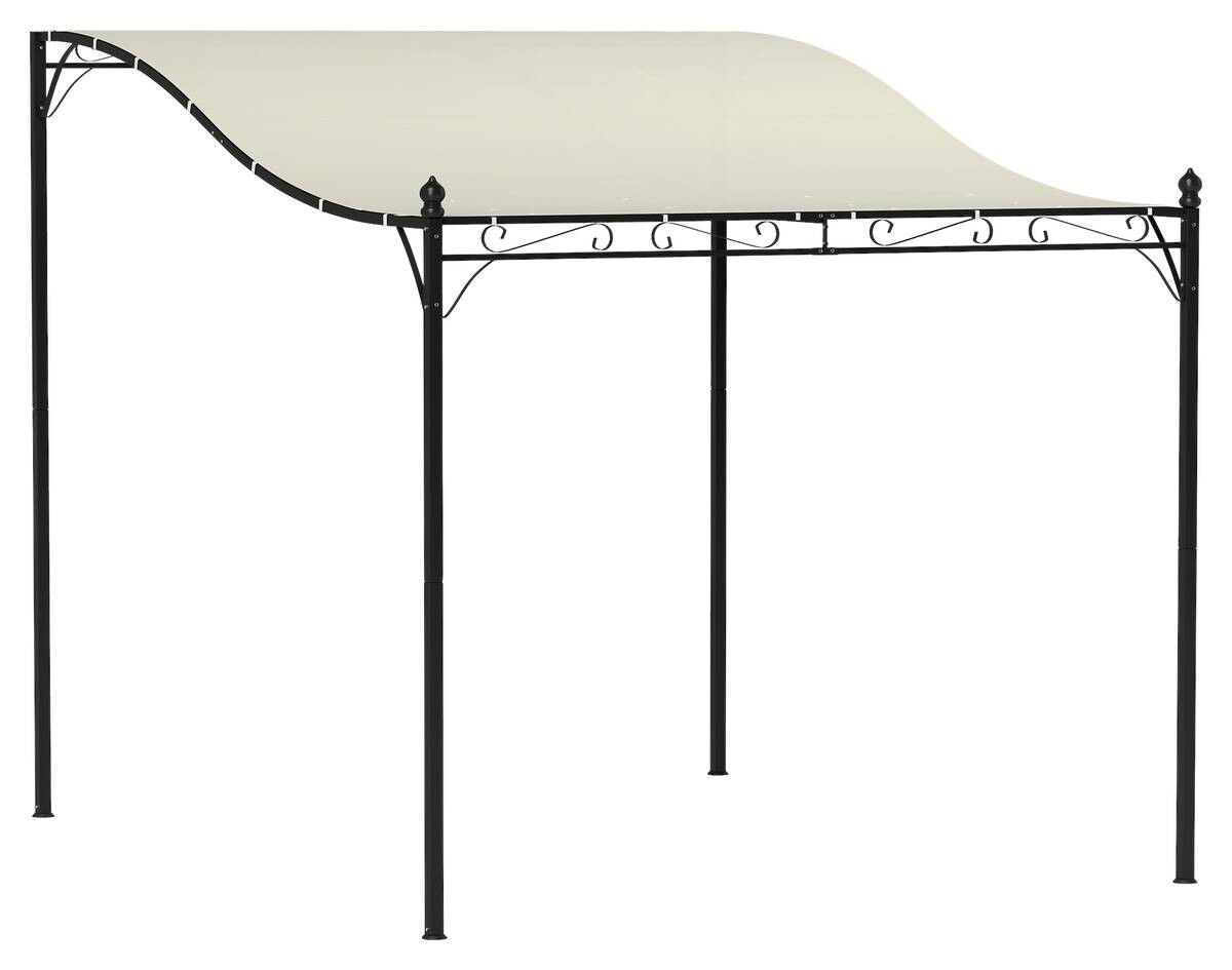 Outsunny Anbaupavillon cremeweiß Metall B/H/L: ca. 298x250x248 cm