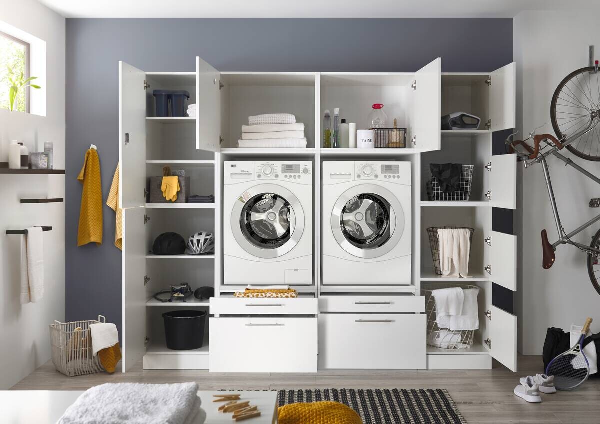 Respekta Hauswirtschaftsraum-Set Clara weiß matt B/H/T: ca. 234,8x200x67,6 cm