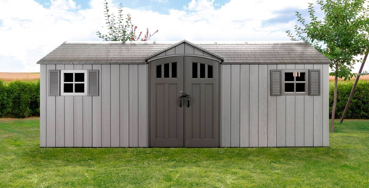 Lifetime Gerätehaus Neptun grau B/H/L: ca. 610x241x243 cm