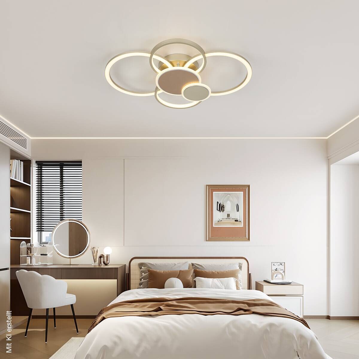 Nolo LED-Deckenleuchte champagner Metall