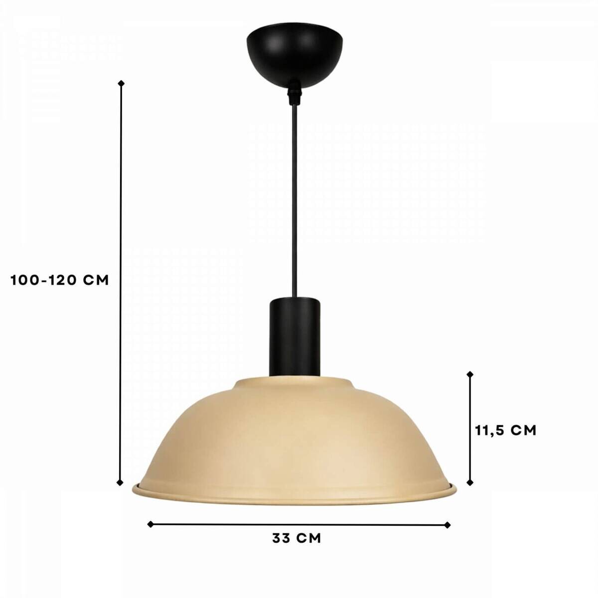 Opviq Pendelleuchte braun B/H/T: ca. 33x120x33 cm E27 1 Brennstellen