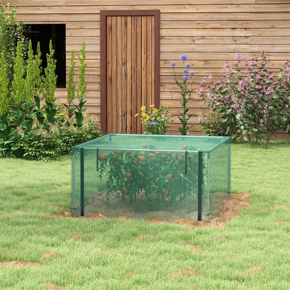 Outsunny Tier-Zubehör grün Polypropylen B/H/L: ca. 125x125x62,5 cm