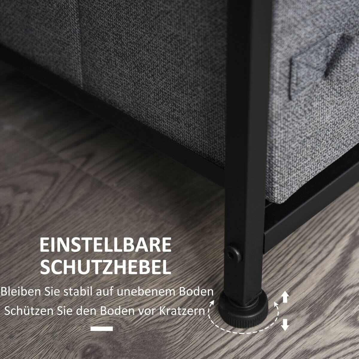 HOMCOM Aufbewahrungsregal dunkelgrau Edelstahl B/H/L: ca. 30x63,5x71 cm