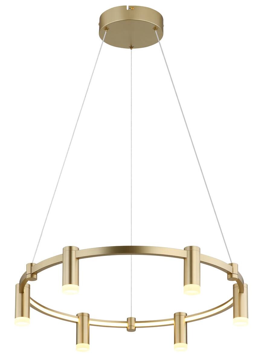 GLOBO Hängeleuchte Opal gold Acryl Aluminium Metall H/D: ca. 120x62 cm 1 Brennstellen