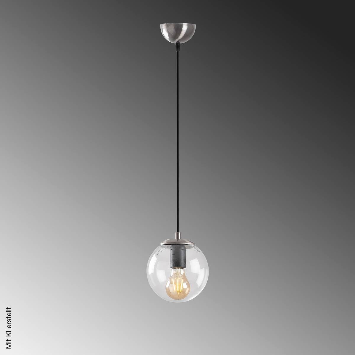 Opviq Pendelleuchte silber B/H/T: ca. 15x110x15 cm E27 1 Brennstellen