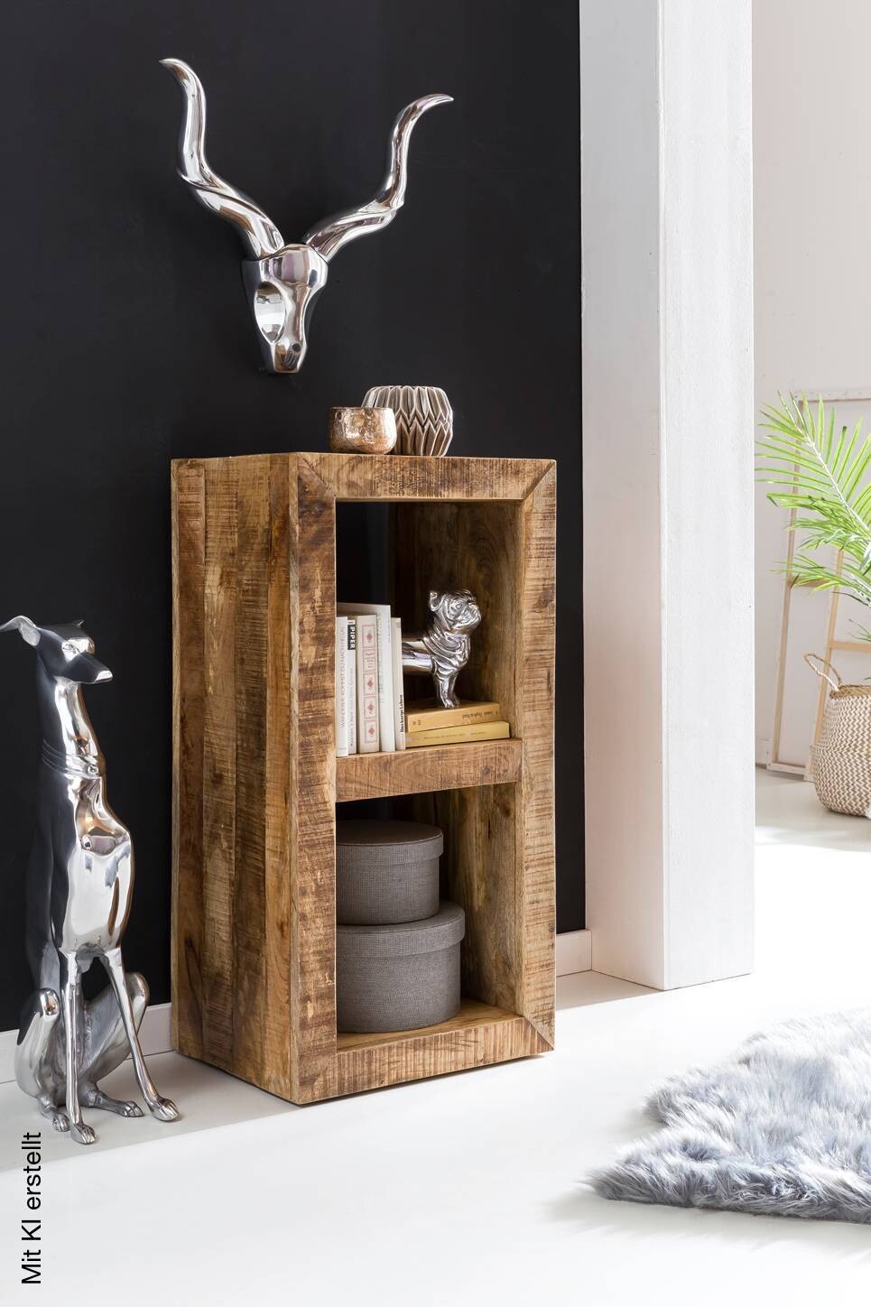 Standregal natur lackiert B/H/T: ca. 45x90x35 cm