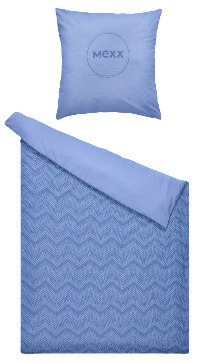 Mexx Baumwoll Bettwäsche blau 100% Baumwolle B/L: ca. 135x200 cm | blau | 135,00/200,00 cm