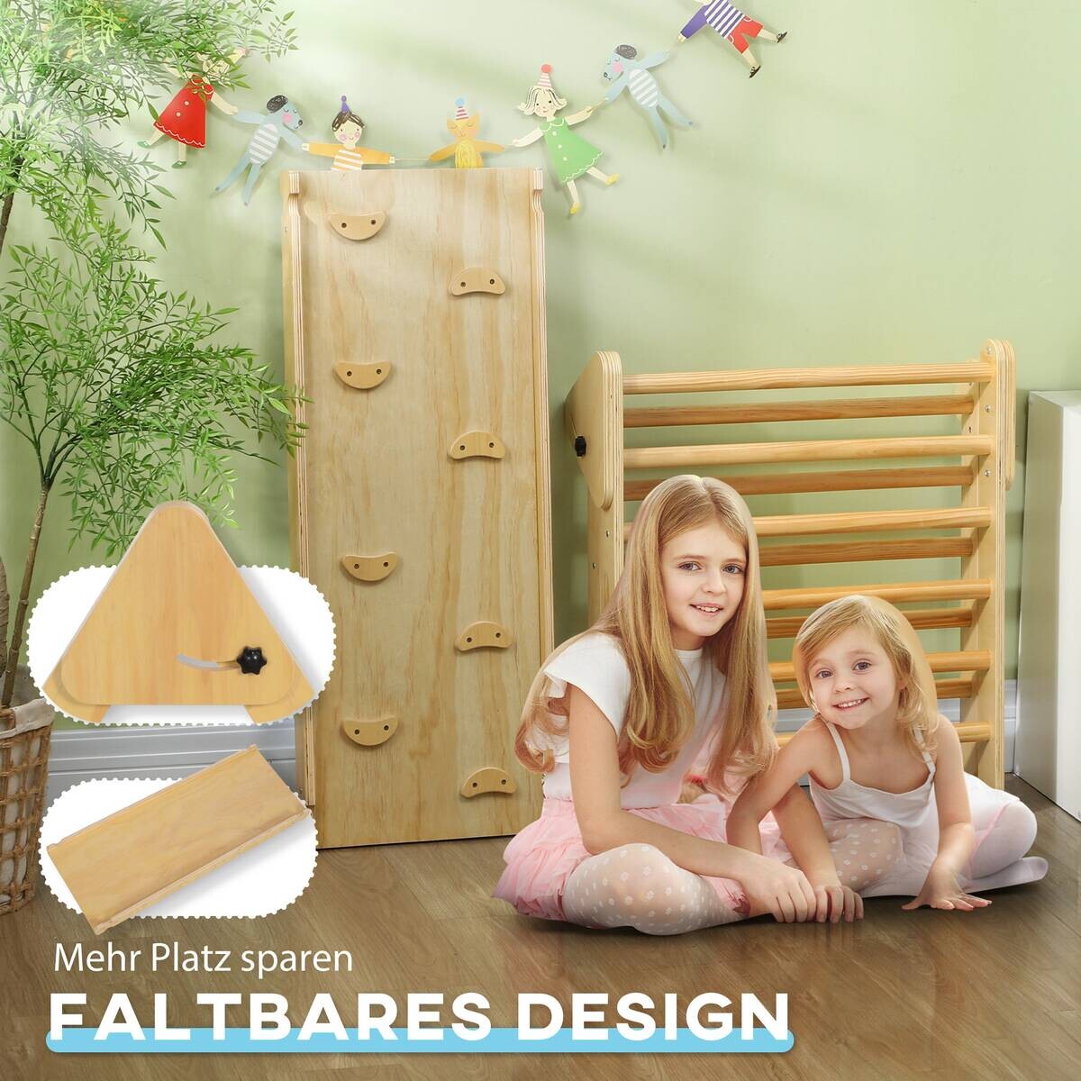 AIYAPLAY Klettergerüst natur B/H/L: ca. 64,5x63x147 cm