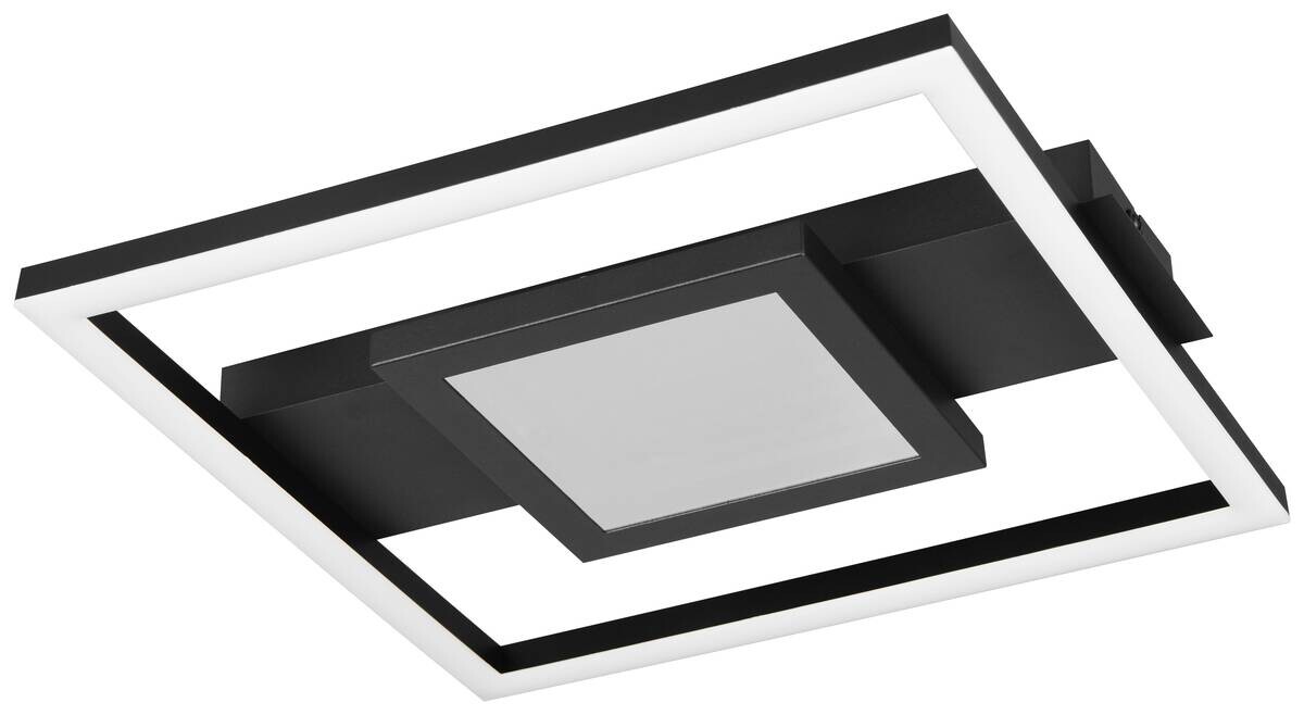 Reality LED-Deckenleuchte Wheeler mattschwarz Metall B/H/D: ca. 35x5x33 cm