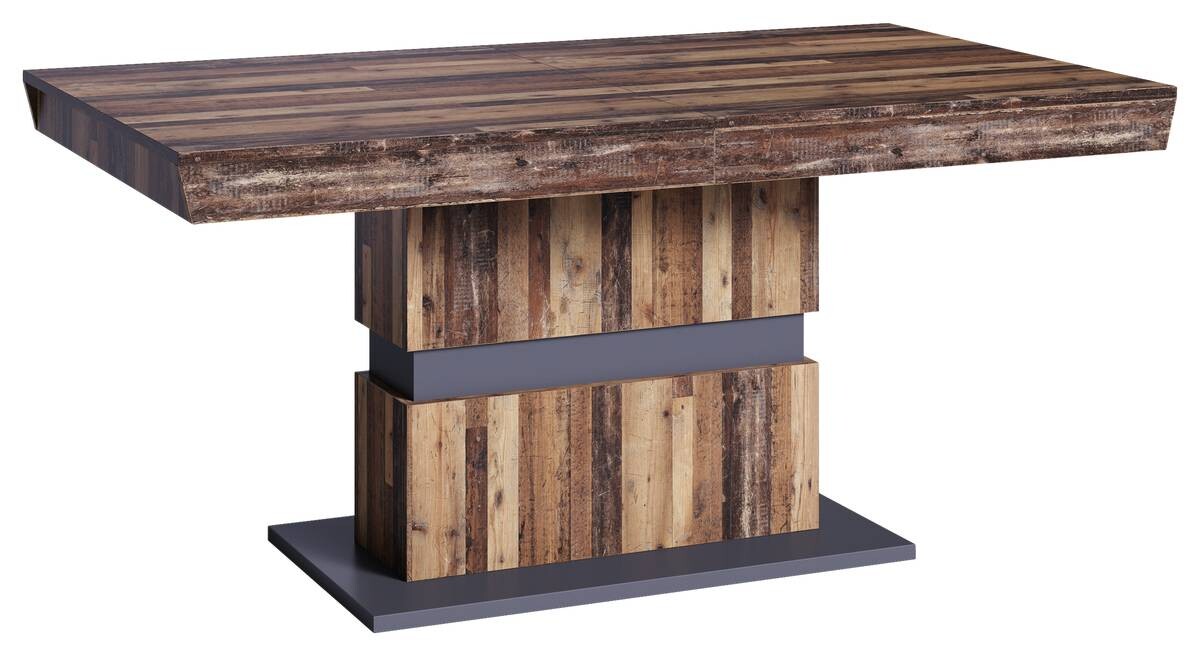 Tisch MATTHEW Eiche Old Wood Nachbildung anthrazit B/H/T: ca. 140x75x90 cm