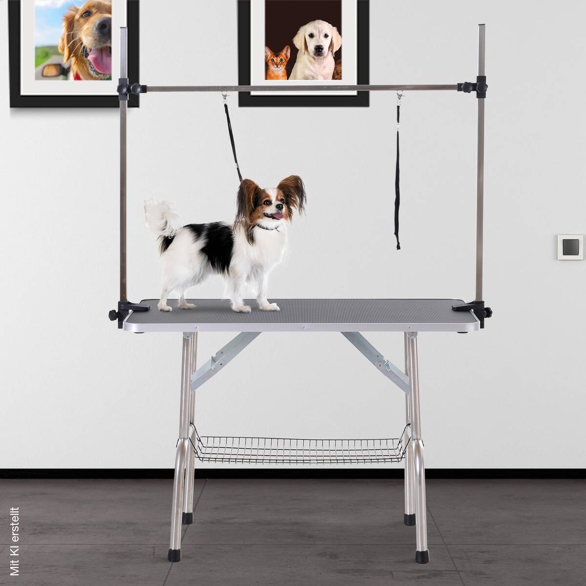 PawHut Hundetrimmtisch schwarz Gummi B/H/L: ca. 60x170x107 cm