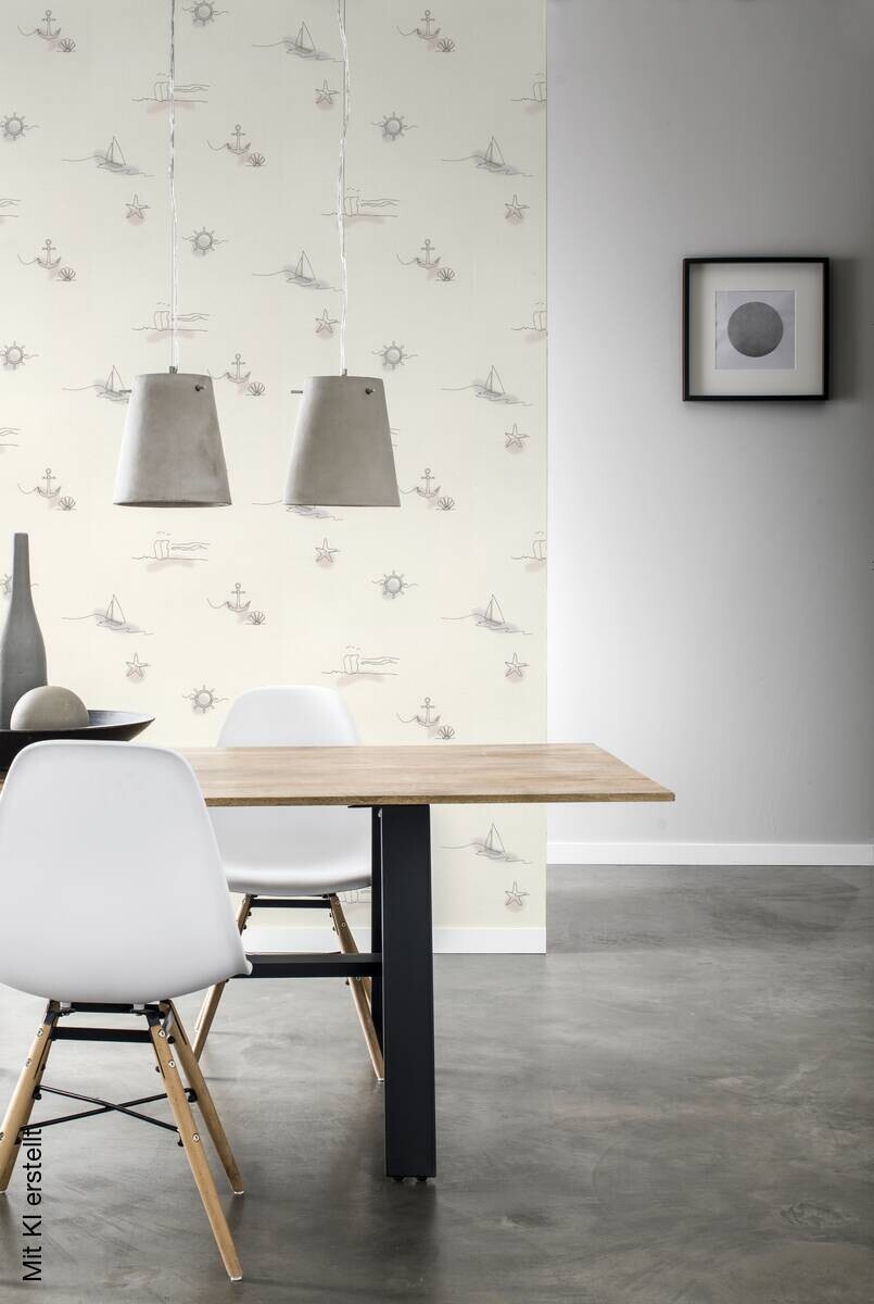 Vliestapete Maritim beige B/L: ca. 53x1005 cm