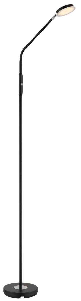 GLOBO Stehlampe mattschwarz Metall B/H/L: ca. 20x173x52 cm 1 Brennstellen