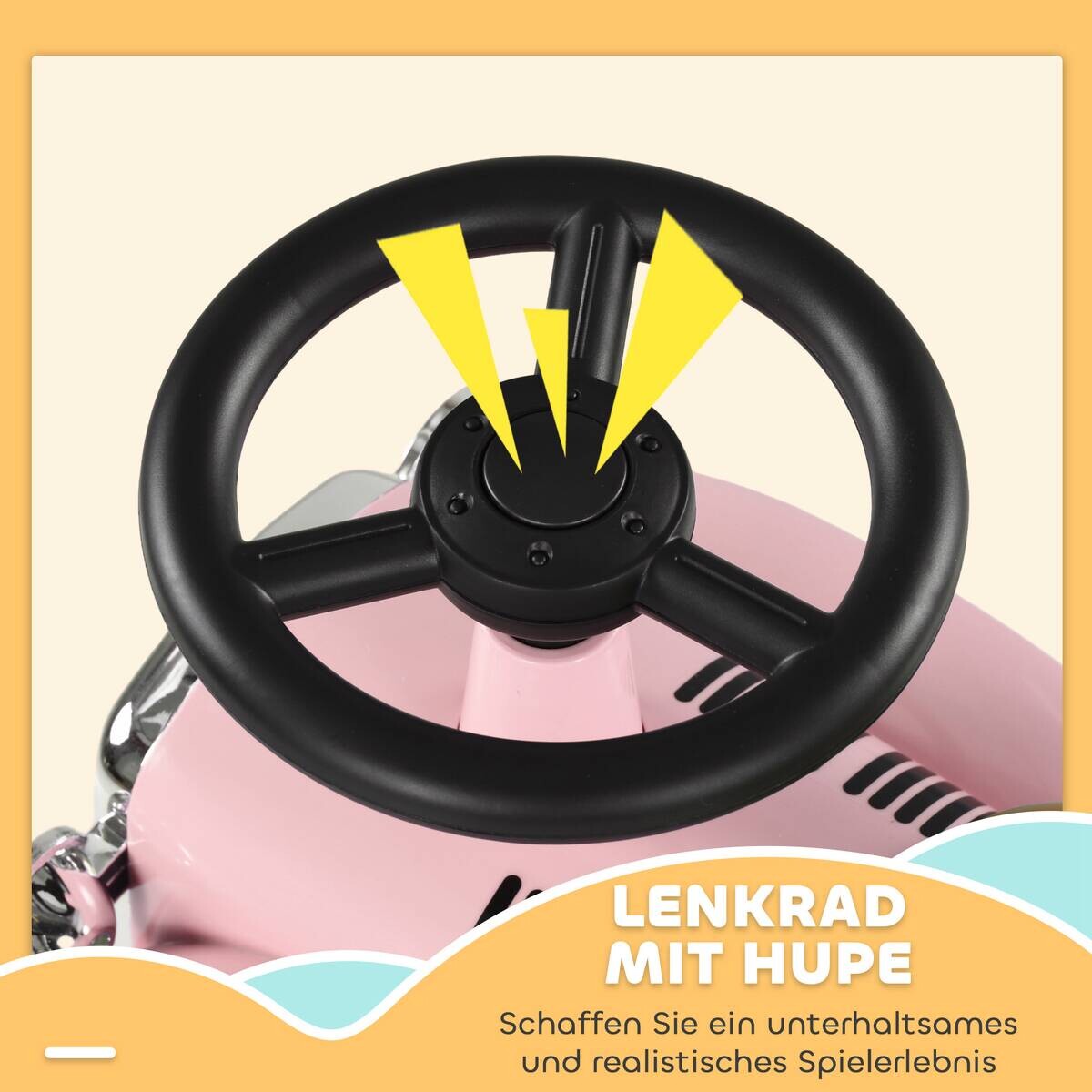 AIYAPLAY Rutschauto rosa B/H/L: ca. 27x35x58 cm