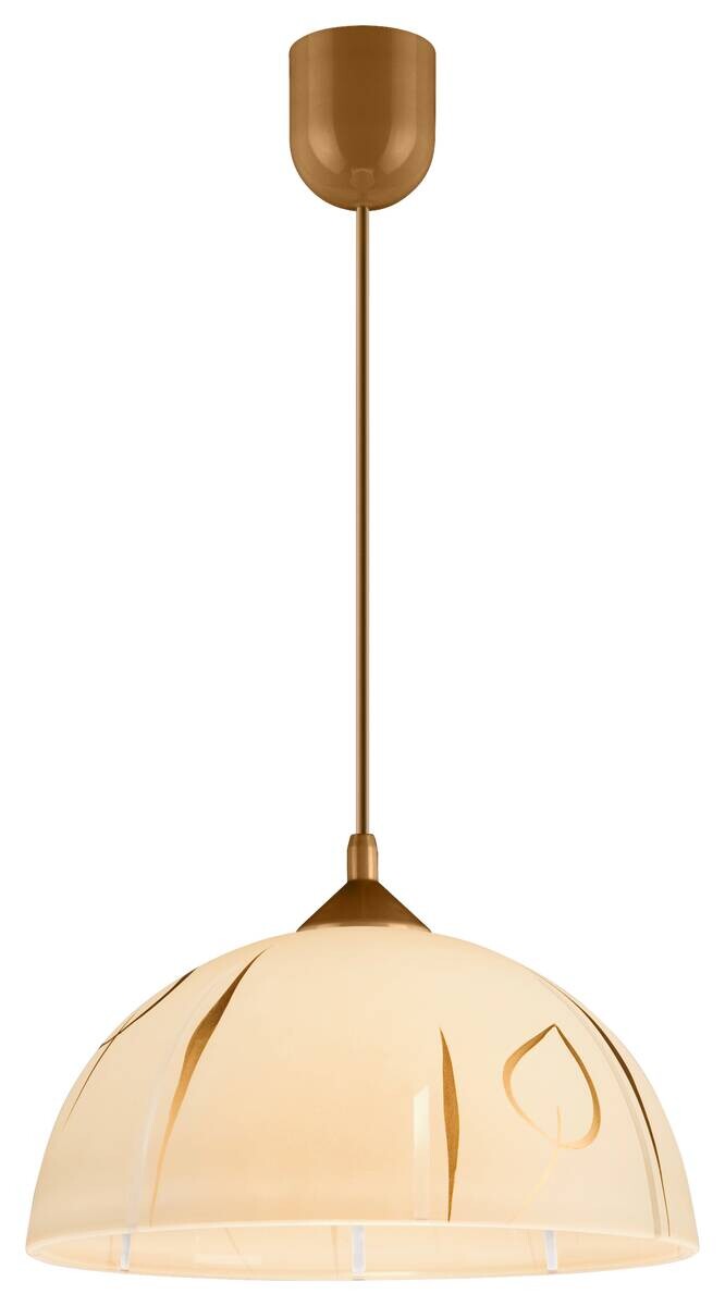 Lamkur Pendelleuchte Marcy gold Glas H/L: ca. 70x30 cm E27 1 Brennstellen